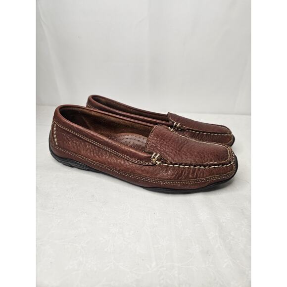 LL.L. Bean 0FXL5 Shoes Brown Leather Penny Loafers Men's 8M Slip-on Shoes - Picture 1 of 8